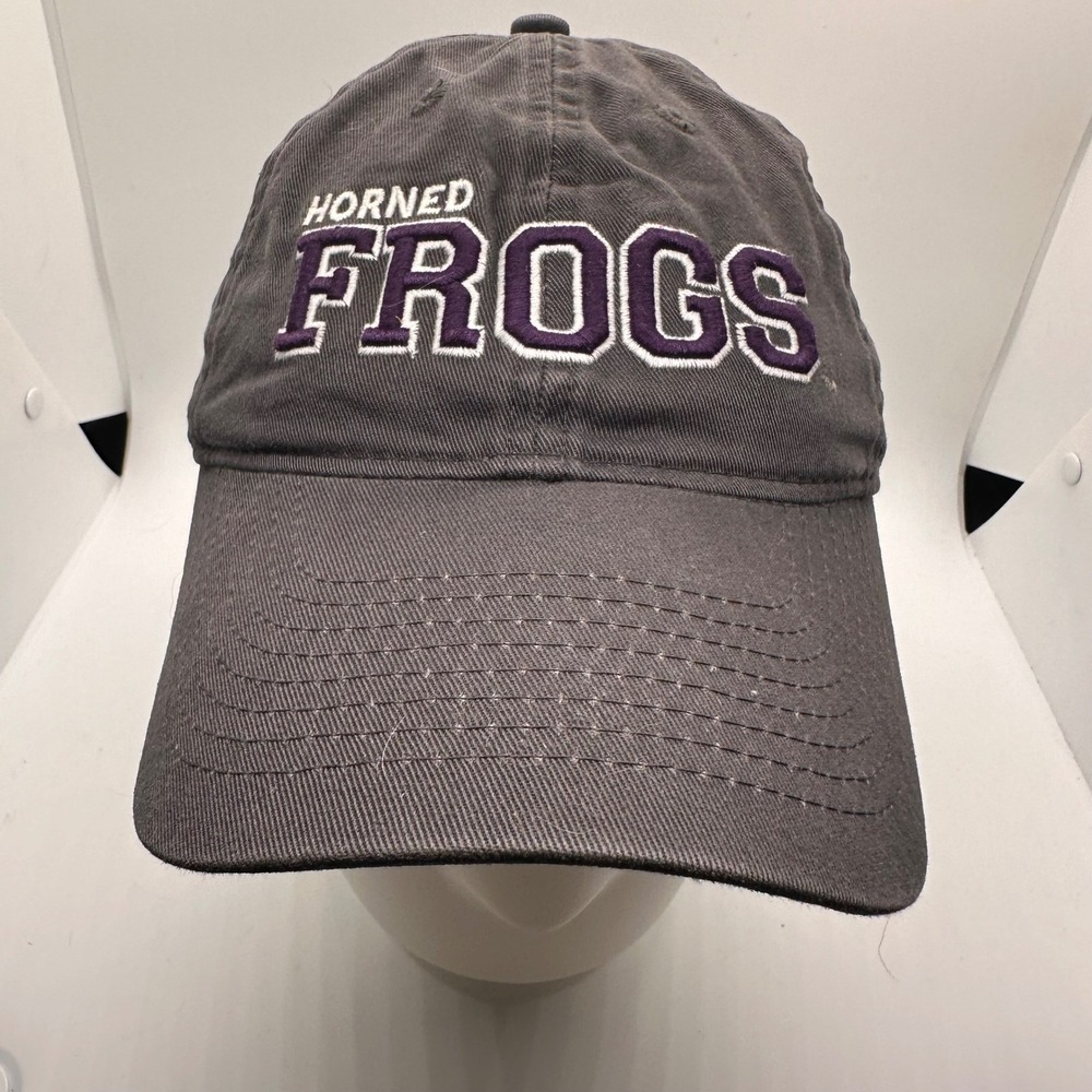 TCU Horned Frogs‎ Baseball Cap Hat Embroidered Purple Logo Adjustable Legacy